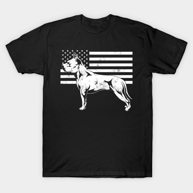 USA American Pitbull T-Shirt by Black Tee Inc